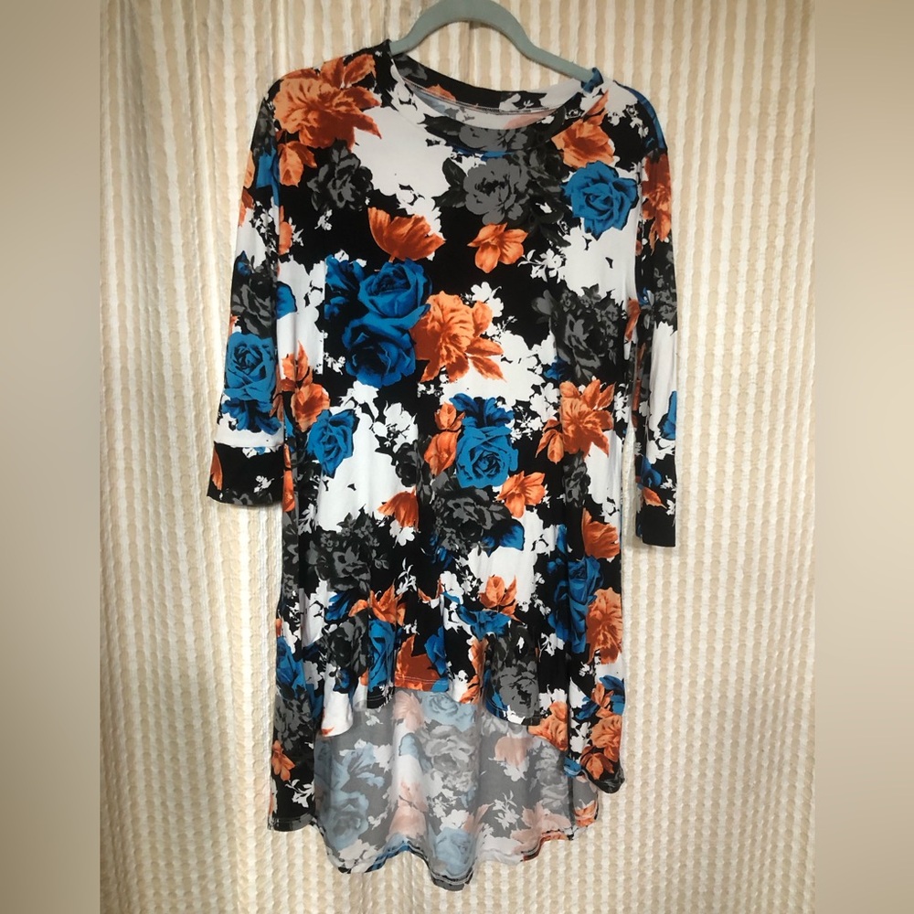 Floral Print Women's High Low top